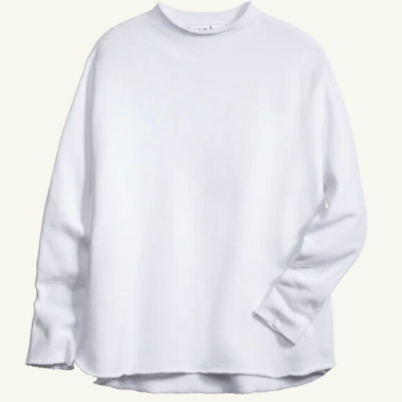 Frank & Eileen Effie Long-Sleeve Funnel Neck Capelet Wht, Sz S - Picture 3 of 7